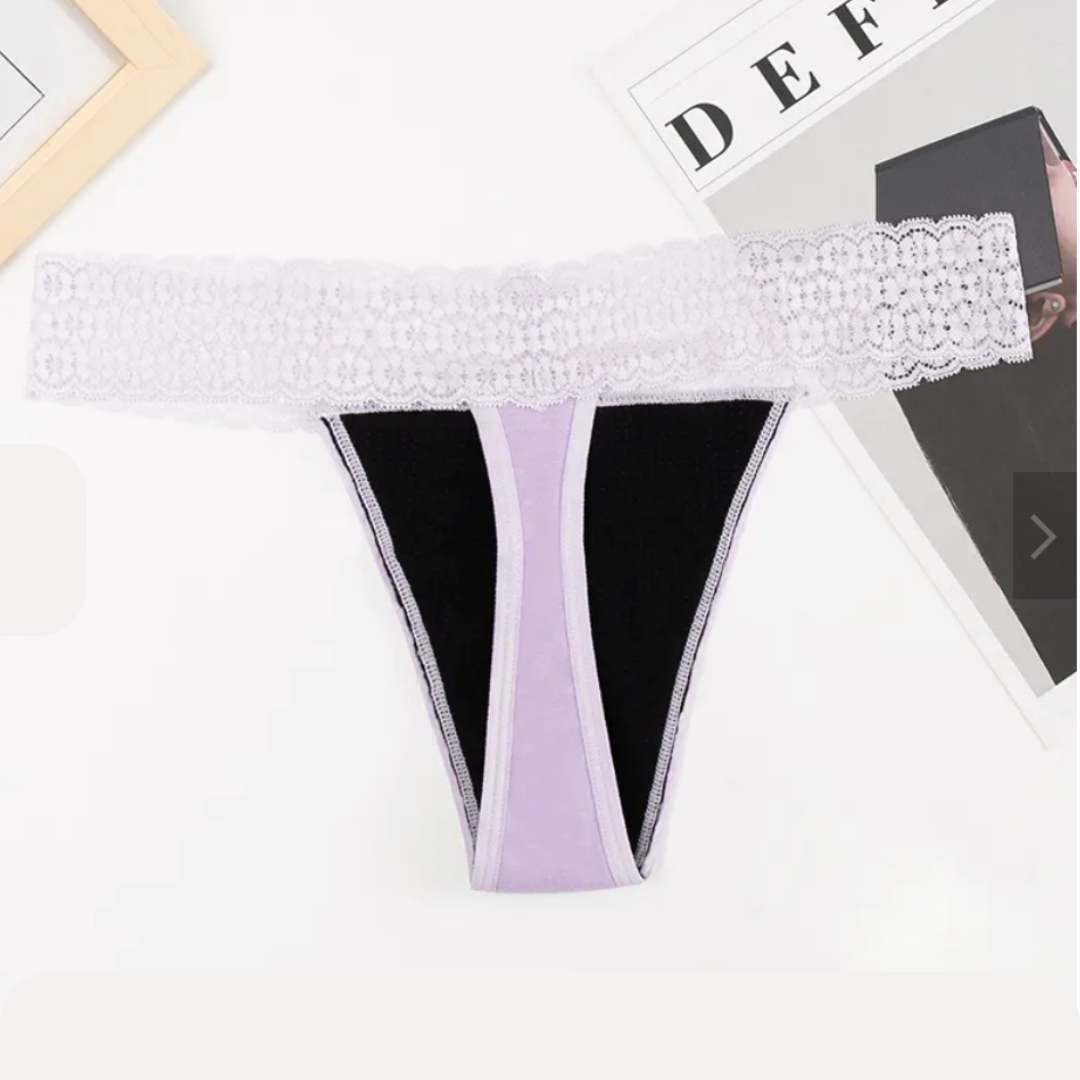 Tanga menstrual de algodão