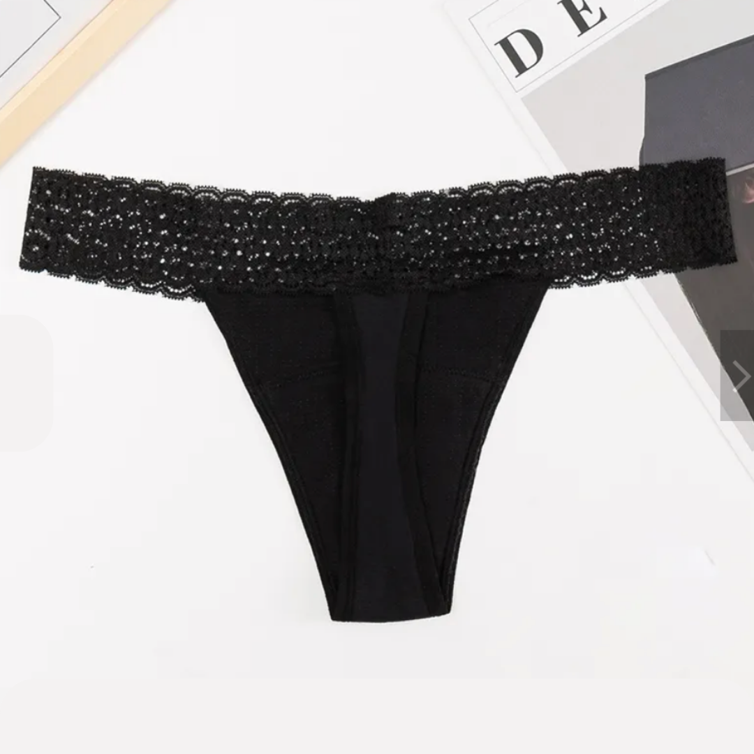 Tanga menstrual de algodão