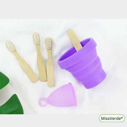 Brush for menstrual cups and discs