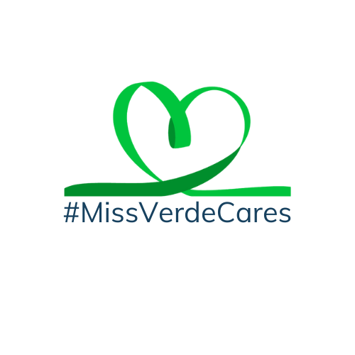 #MissVerdeCares logo green white heart