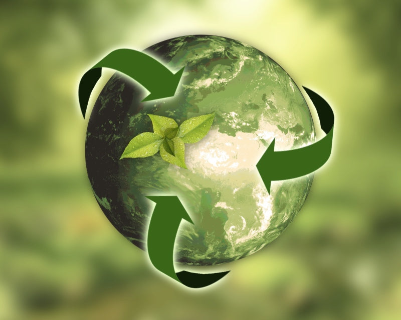 Globo terráqueo verde concienciando hacia el medio ambiente