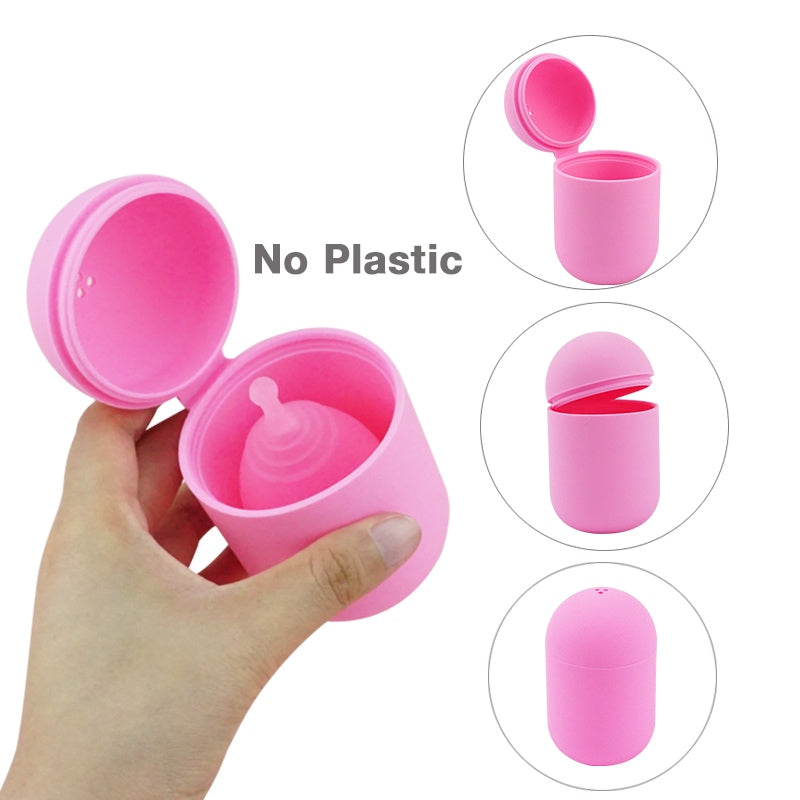 Vaso esterilizador rosa copa menstrual no plastic